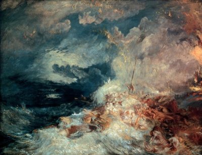 Feuer auf See von Joseph Mallord William Turner